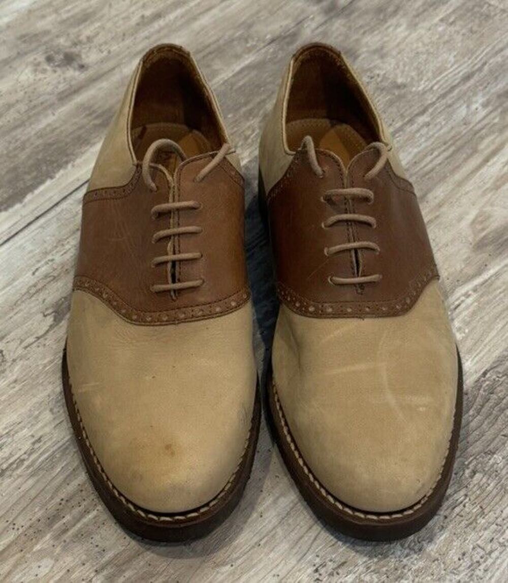 Lands' End Men's Oxford Dress Shoes Tan Size 9.5M
